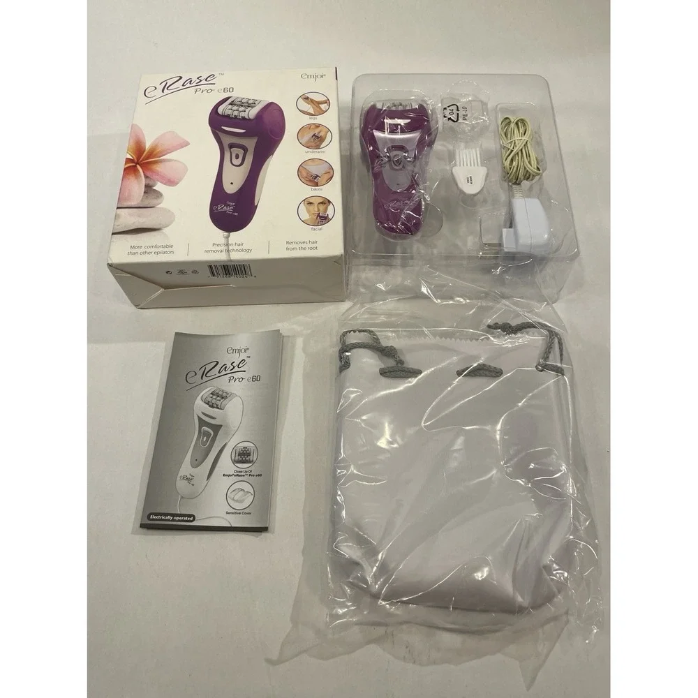 E Rase Pro E 60 Hair Epilator PURPLE / OPEN BOX